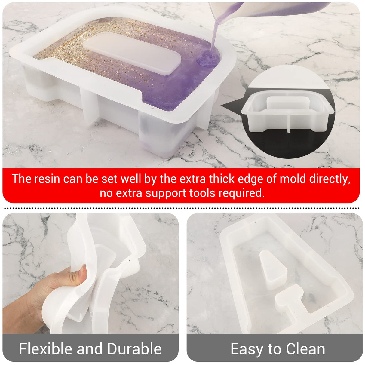 Gartful 7 Inch Large Letter Molds for Resin, 3D A Capital Alphabet Epoxy Resin Mold, A to Z Thick Resin Letter Molds for Making Letters, Word Sign Art, DIY Crafts, Making Cake, Party Home Decor Gartful