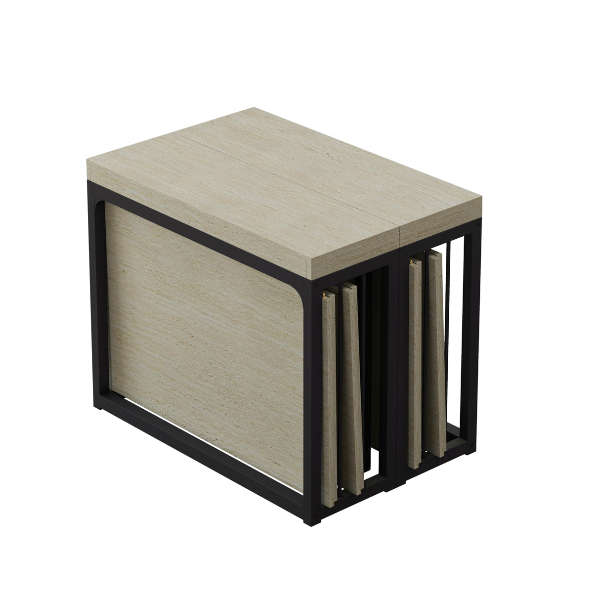 NTYUNRR 23.6" - 118" Extendable Dining Room Table, Modern Extra Long Folding Dining Tables for 2-10 People, Outdoor Patio Furniture Set, Adjustable Kitchen Dinner Table, Ancient White NTYUNRR