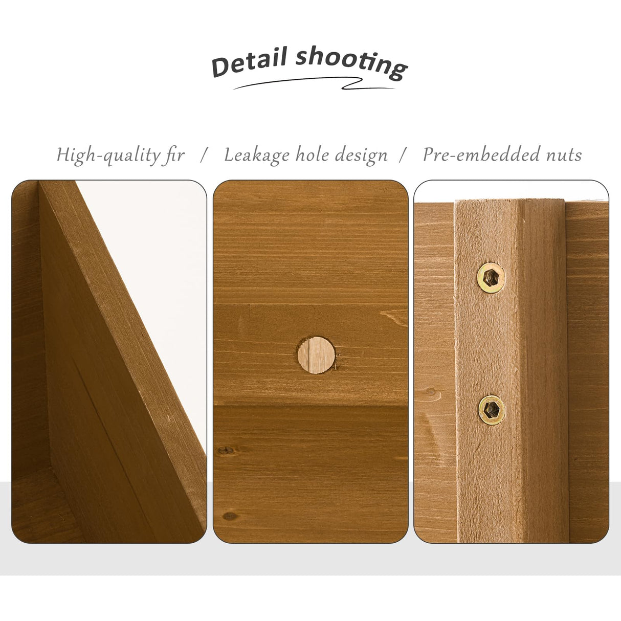 Kitsanery 3-Tiers Wooden Raised Garden Bed,Wood Planter Box for Vegetable,Flower Rack,Flower Pot Stands,Indoor Outdoor Gardening Planting Beds (Brown, Small) Kitsanery