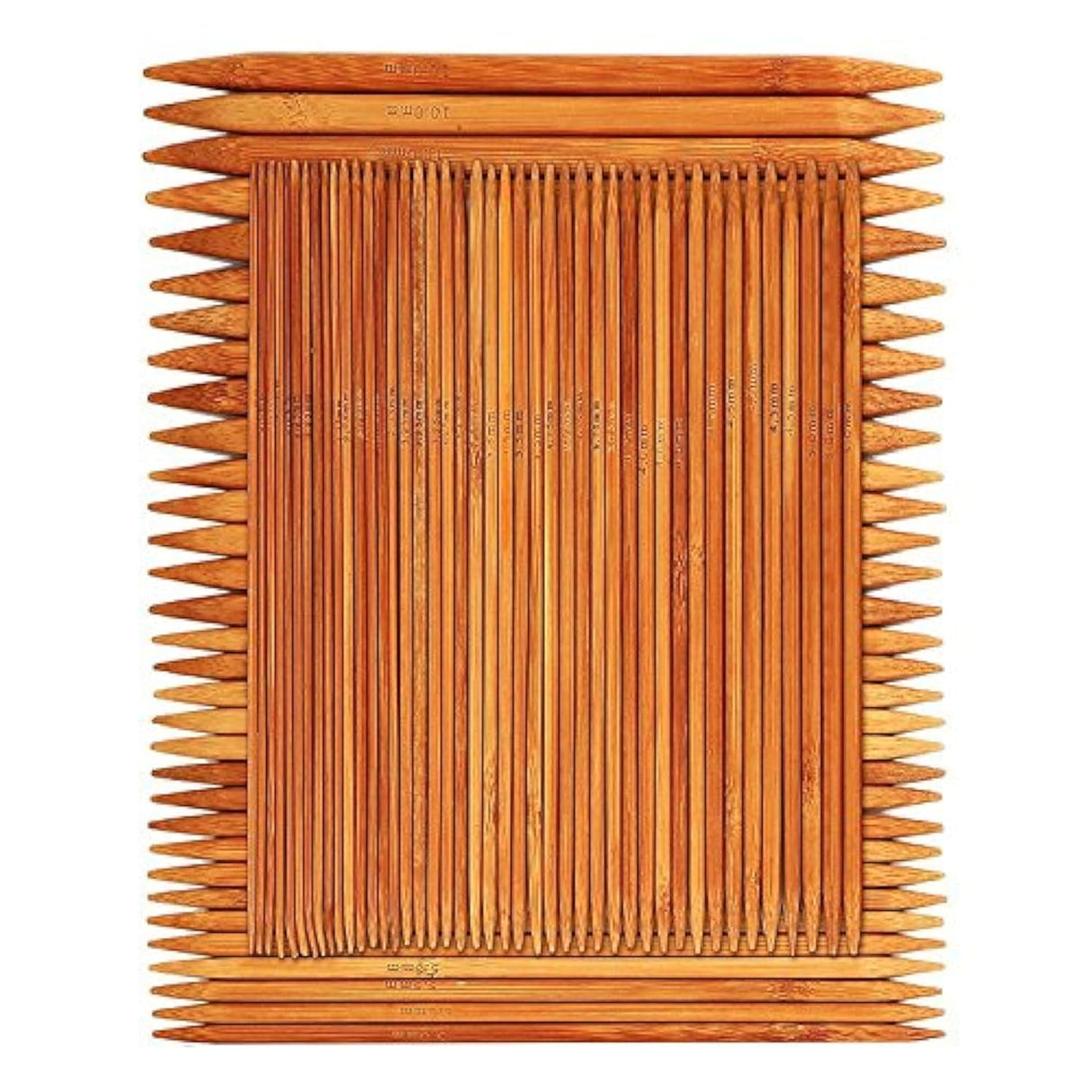 75 Pcs Double Pointed Knitting Needles Set, BetyBedy Carbonized Bamboo Knitting Needles, Knitting Needle for Handmade Creative DIY - 8'' Length 15 Sizes (2.0mm -10.0mm) (5 Needles/Size) BetyBedy