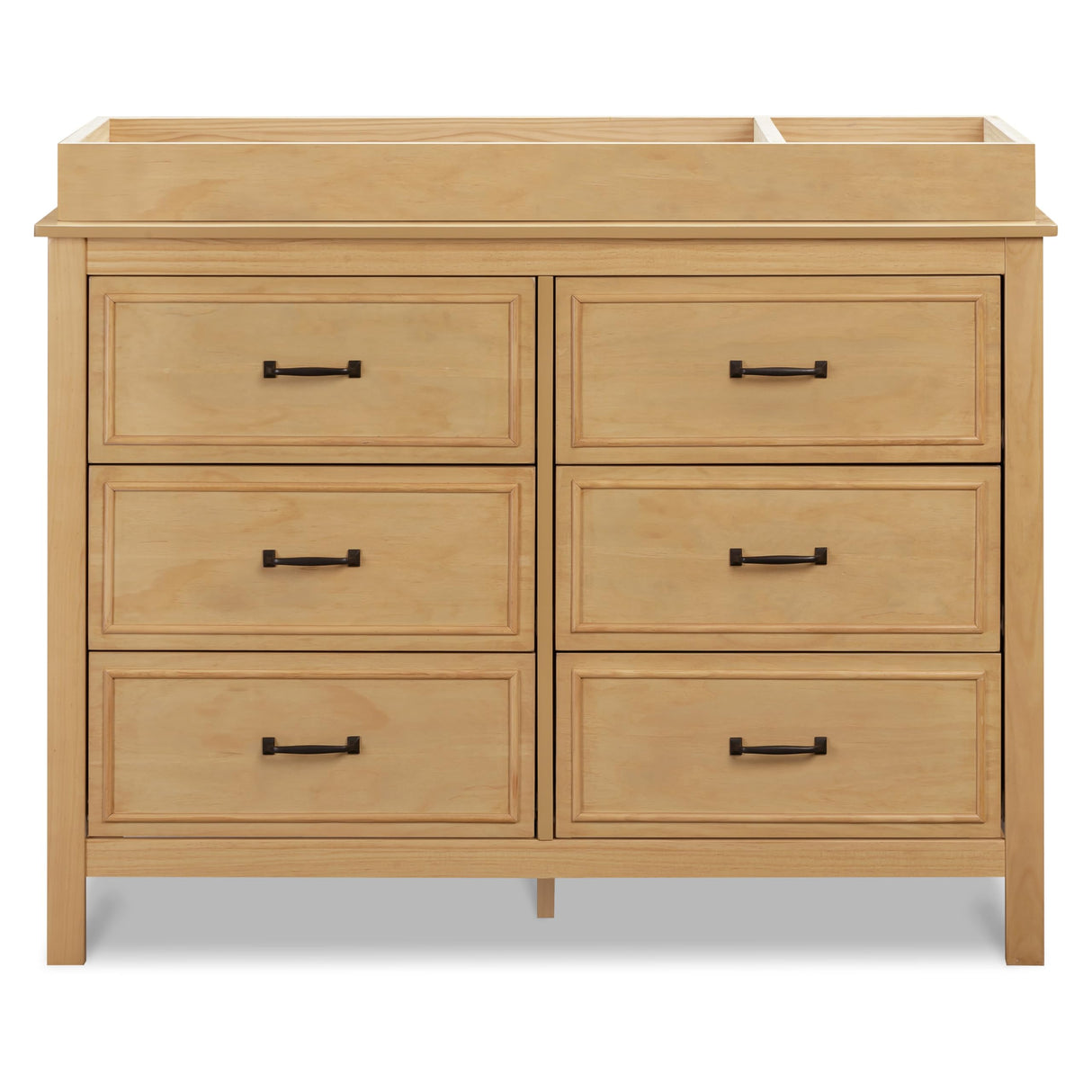 DaVinci Charlie 6-Drawer Baby Dresser - Wooden Double Chest of Drawers for Kids, Boys and Girls - Multi-Purpose Storage Dresser for Bedroom, Nursery, Living Room & Hallway, Easy to Assemble - Honey DaVinci
