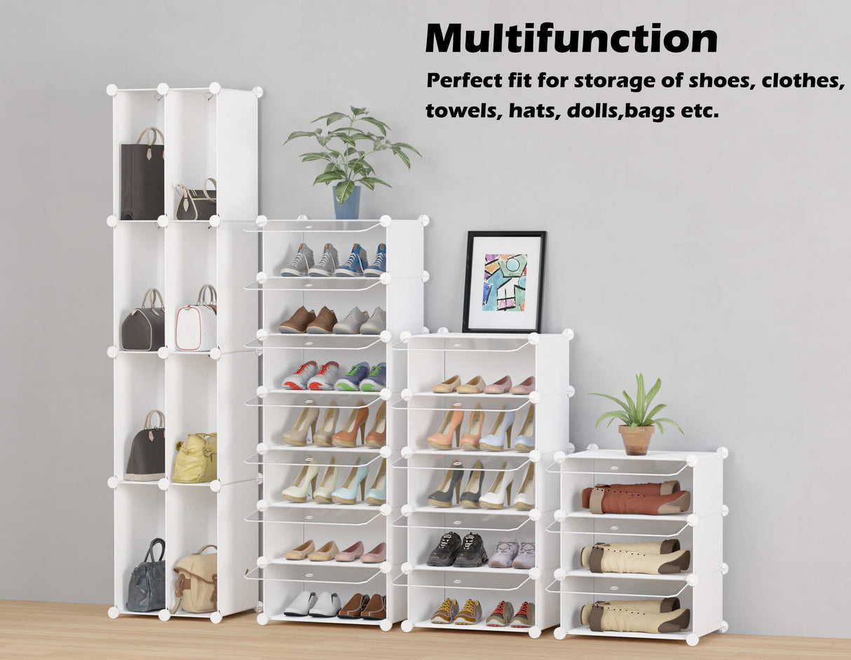 HOMIDEC Shoe Storage, 10-Tier Shoe Rack Organizer for Closet 20 Pair Narrow Shoes Shelf Cabinet for Entryway, Bedroom and Hallway HOMIDEC