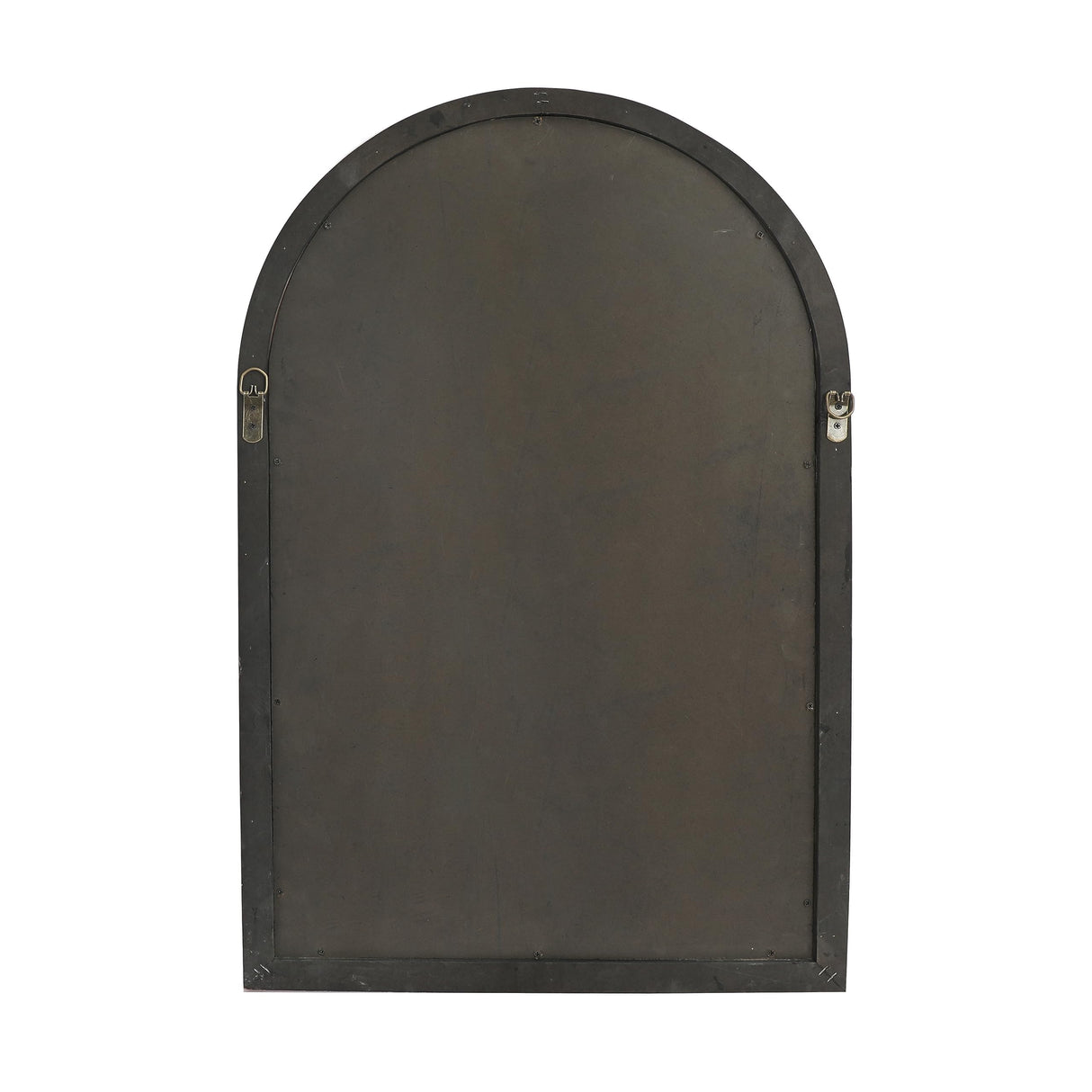 eodme Farmhouse Arched Wall Mirror, White Distressed Wood Mirror, Decorative Mirror for Bathroom Living Room Bedroom Entryway, 20''×30'' eodme