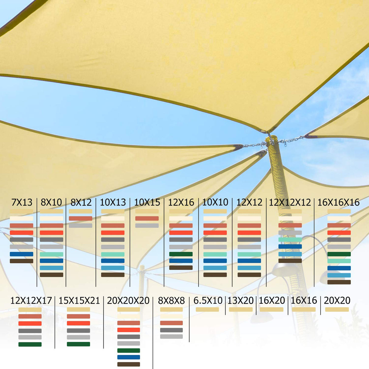Shade&Beyond 10'x10' Sun Shade Sails Curved Canopy Square Sand 185GSM Shade Sail Permeable for Patio Deck Yard Backyard, (We Make Custom Size) Shade&Beyond