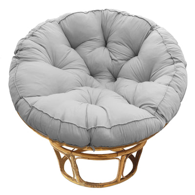 Bextile Papasan Chair Cushion, Papasan Cushion Only, 52 inch Papasan Cushion, Thickened Overstuffed Round Cushion (Gray, 52in)