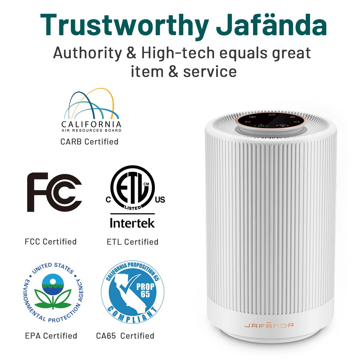Jafanda Air Purifiers for Home bedroom, True HEPA 13 Coverage 450 sqft, 23 dB Air cleaner with Brushless Motor, Effectively Remove Pollen Dust and Odor to Prevent Seasonal Air Diseases, Night Light Jafända