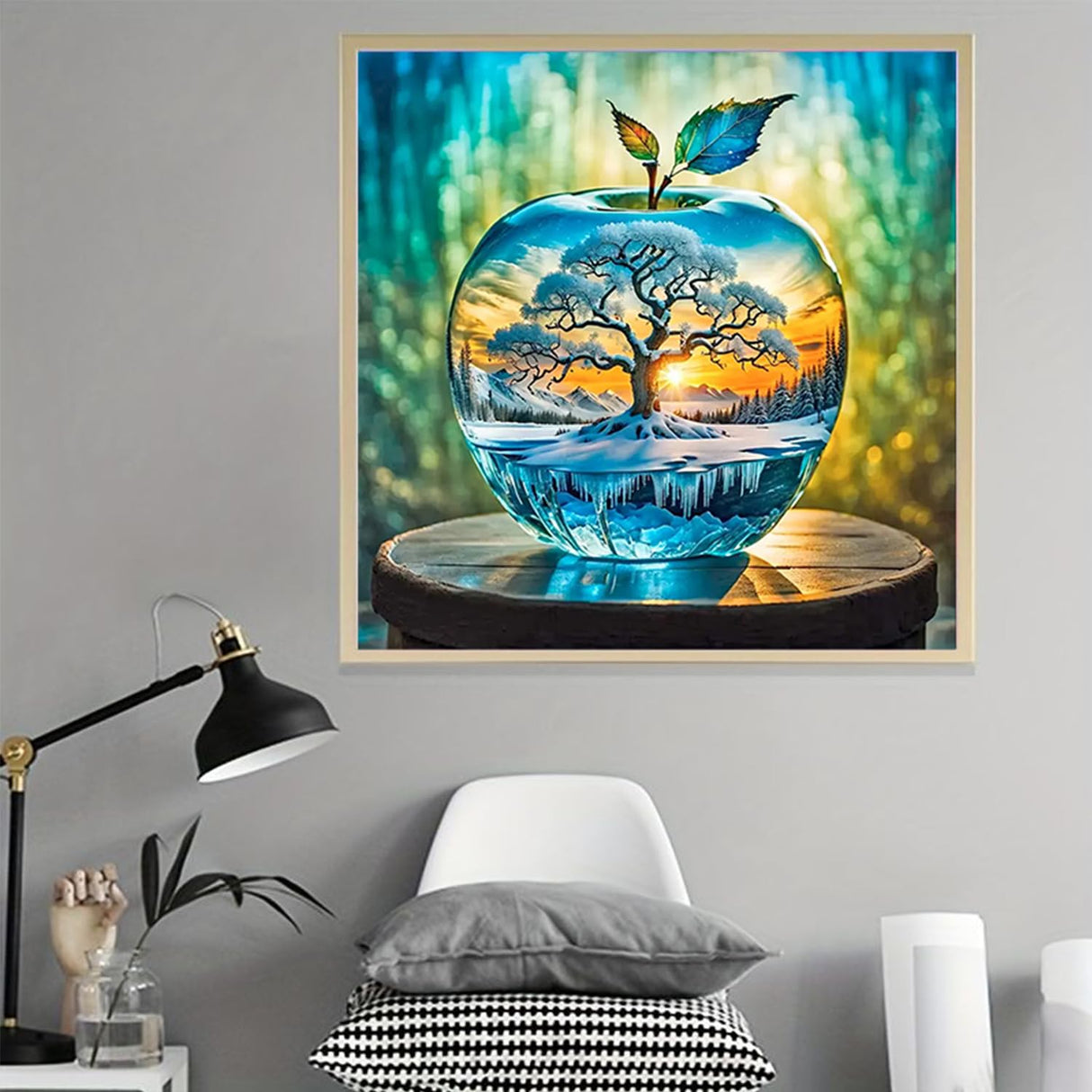 TOPMCYSG Tree of Life Diamond Art Kits for Adults,Round 5D Diamond Painting Kits for Beginner,DIY landscape Gem Painting Kit for Adults,Full Drill Diamond Dots Paintings Picture for Home Decor 14x14in TOPMCYSG