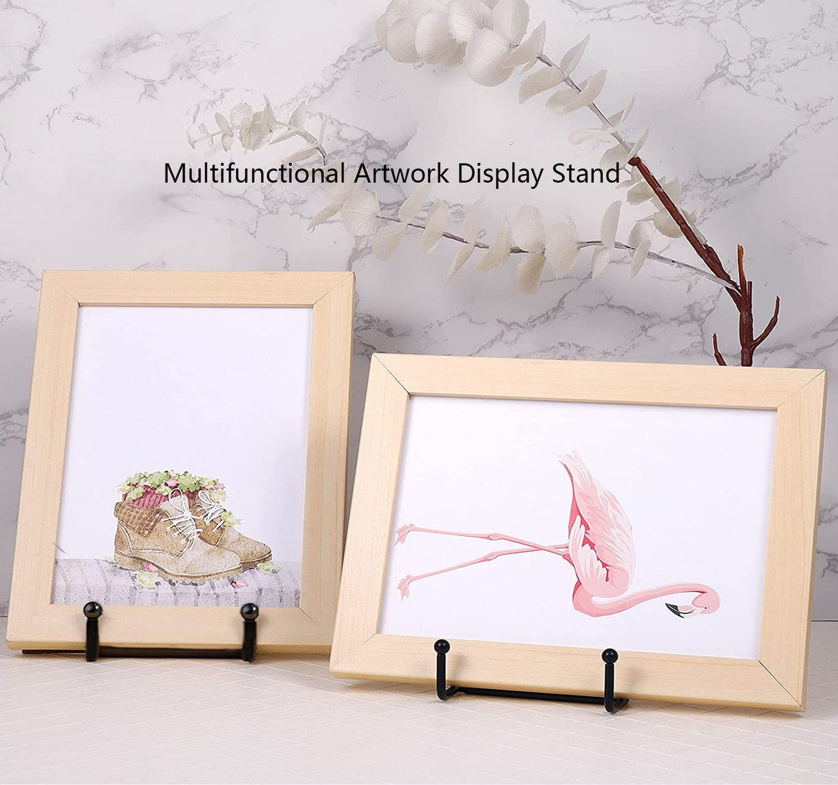 12 Pack 6"Plate Stands for Display,Metal Plate Holders Display Stands Can Be Used for Picture Stands,Book Stands for Display,Plate Display Stands,Easel,Photo Frame Stands,Plaque Stands,Desktop Stand. Birity