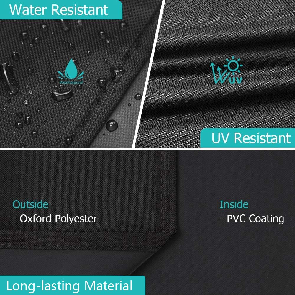 iCOVER Offset Smoker Cover 60 inch Charcoal Pellet Grill Cover Heavy Duty Waterproof 600D BBQ Smoker Cover for Brinkmann for Char-Broil for Weber for Nexgrill for New Braunfels for Oklahoma Joe's i COVER