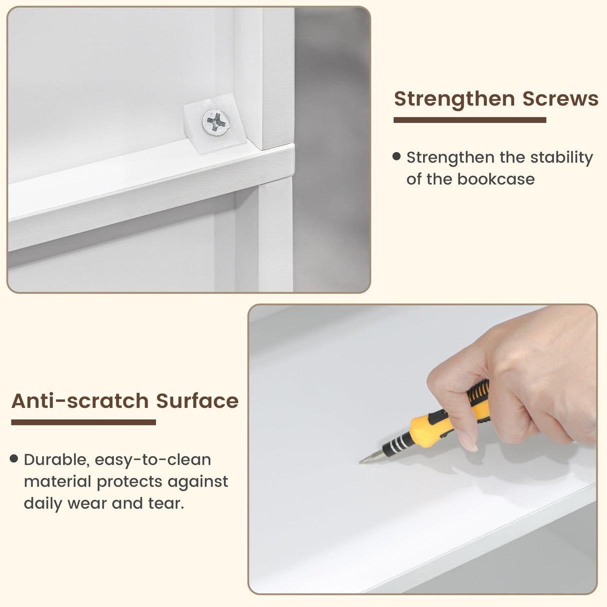 6 Tier Large Bookshelves, 70.8 Inch Tall Bookshelf and Bookcases for Living Room, Study Room, Home Office Library,White Bookcase with 12 Open Shelves. Odeekea