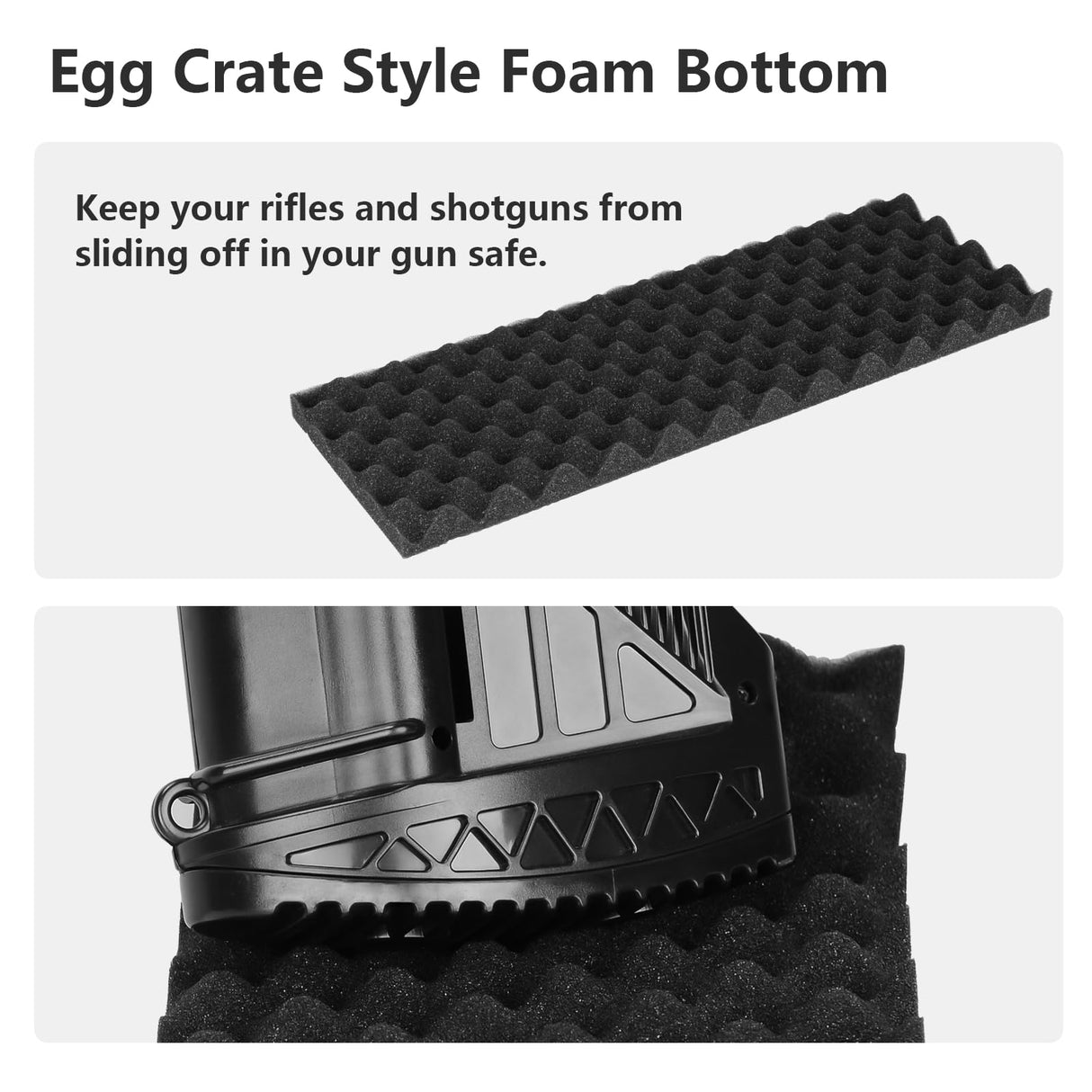 Adoreal 2 Pack Gun Rack for Gun Storage, Gun Safe Accessory for Rifles and Shotguns, Gun Holder in Gun Cabinet, Shotgun Rifle Rest, Foam Material with Magnetic Strip Adoreal