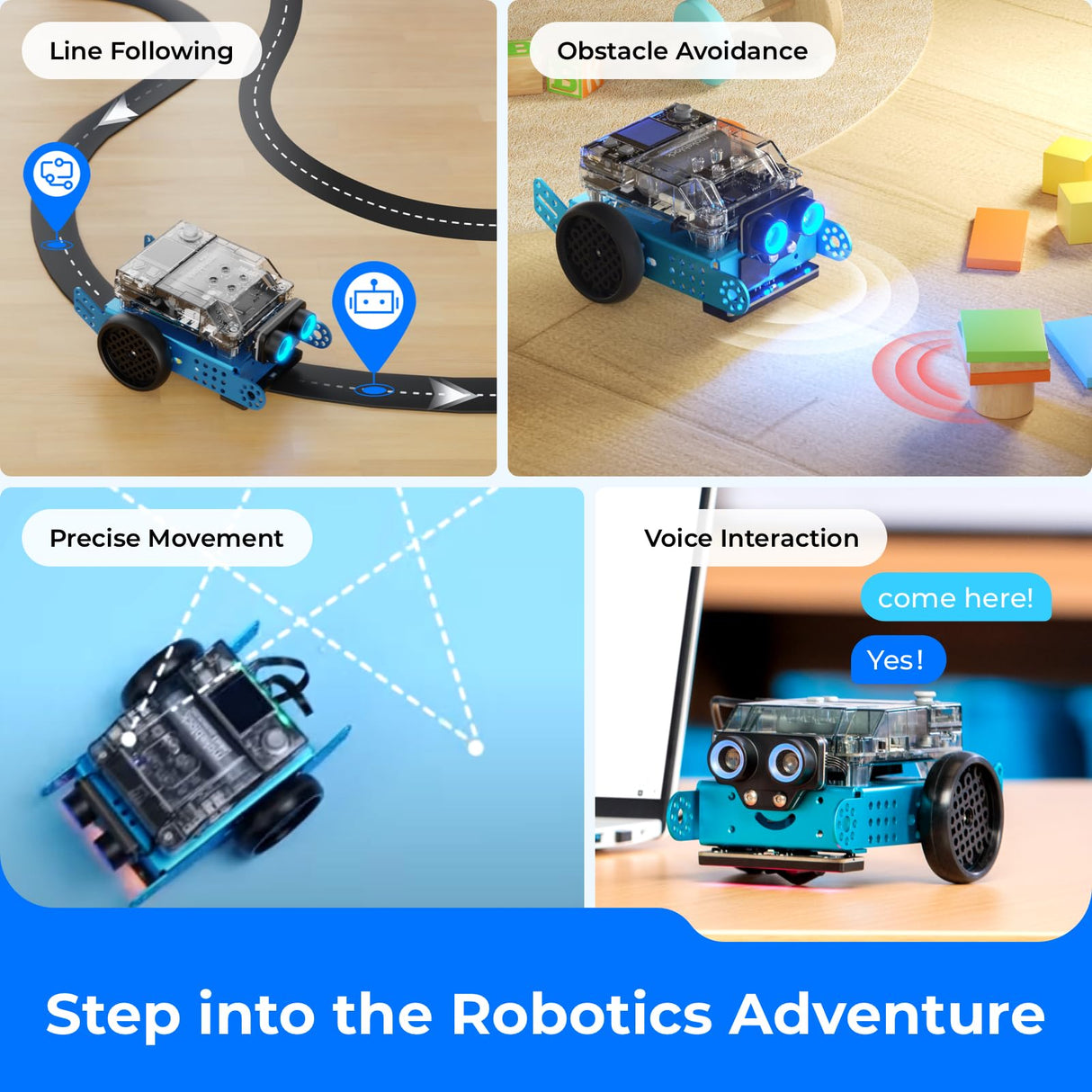 Makeblock mBot2 Coding Robot for Kids, AI Learning Support Scratch & Python Programming, Robotics Kit for Kids Ages 8-12 and up, Building STEM Robot Toys Gifts for Boys Girls Makeblock