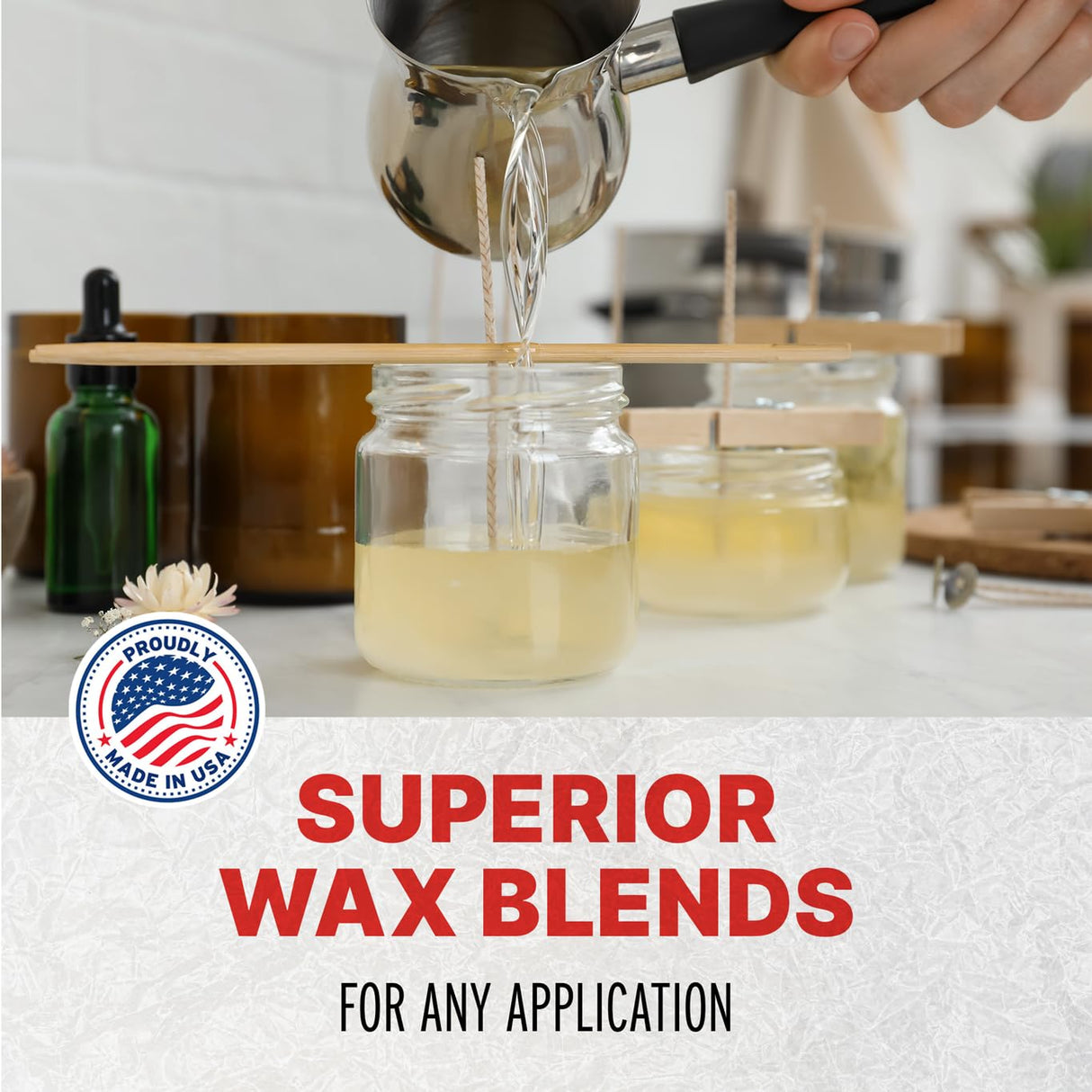 Blended Waxes, Inc. All-Purpose Soy Wax for Candles, Ideal for Pillar, Melts/Tarts, and Containers, Premium Soy Wax for Candle Making 10lb Pack BW Blended Waxes, Inc.