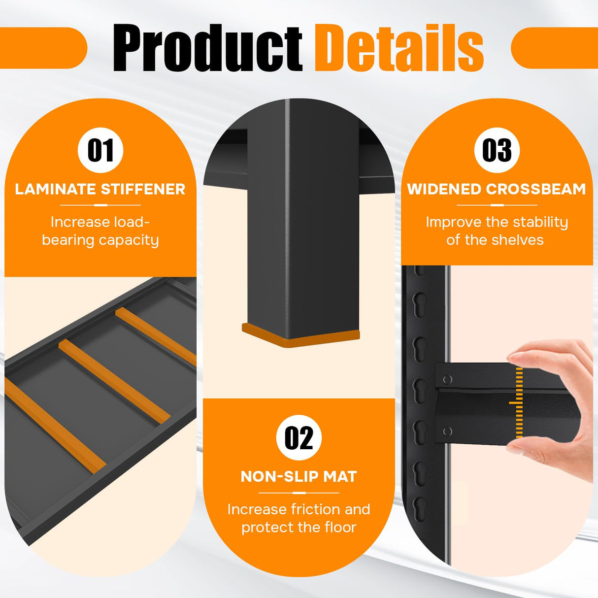 Book Shelf, Metal Bookshelves, Heavy Duty Steel Bookcases, Large Storage Capacity Adjustable Tall Industrial Bookshelf for Living Room, Bedroom and Library, Black (5-Tier With Fence 72''Hx36''Wx16''D) ErgoNova