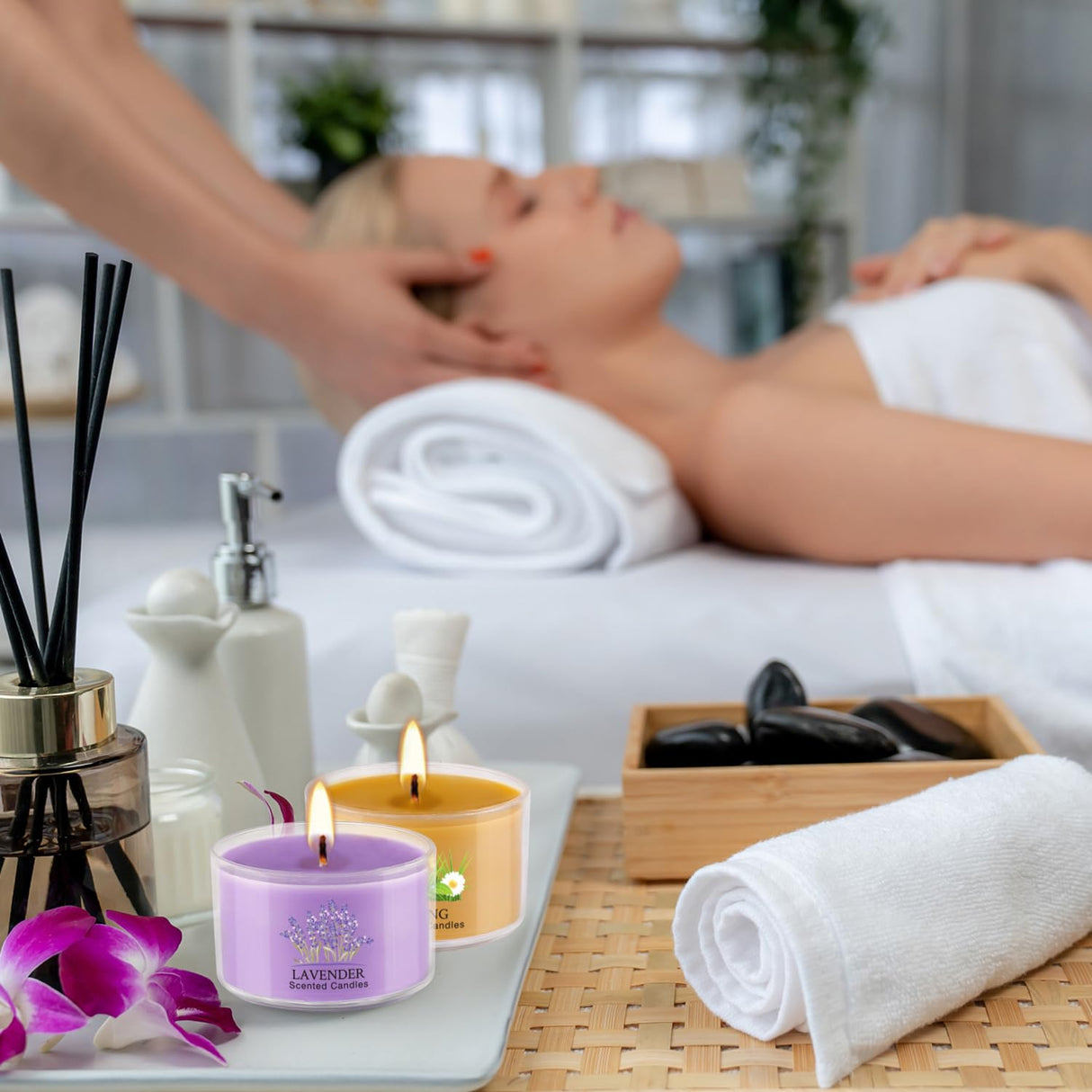 Scented Candle Set of 40 * 35g, 10 Fragrances, Soy Wax, Smokeless, with Cotton Wick,Long-Lasting Burn time for Home Décor,Relaxation,Romantic Dinner,Gift pliadvbu