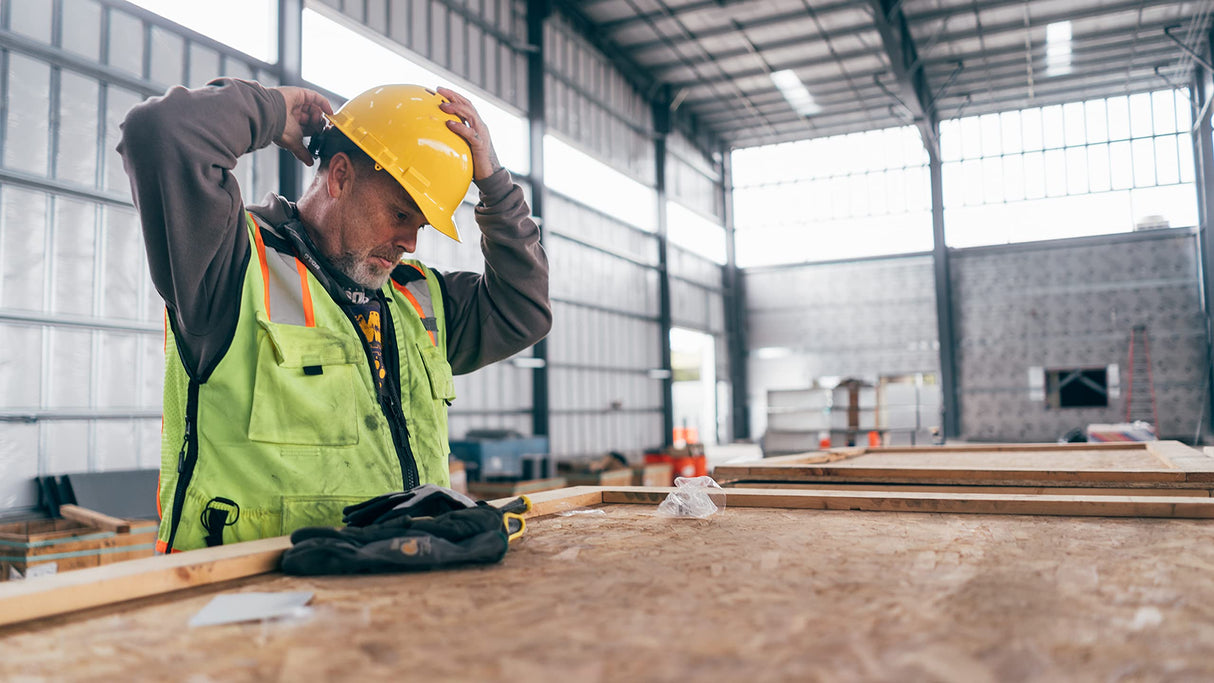 Ironclad Hard Hat Yukon CS400, Made in USA, Standard Brim, Vented, 4 Point Suspension, Class C, Color Yellow (G60002), Medium Ironclad