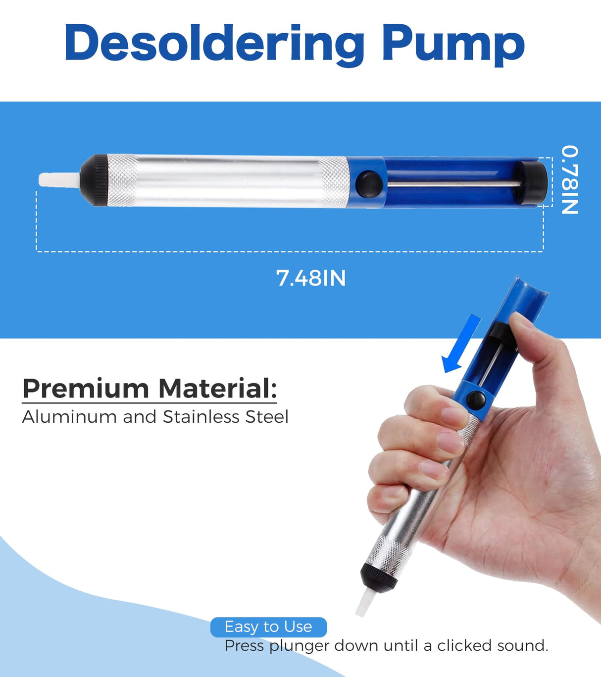 Hicello Soldering Iron Kit, 60W 220V Adjustable Temperature Welding Tool, including 5PCS Replacement Tips, Temperature Adjust Soldering Iron, Desoldering Pump, Tin Wire Tube, Soldering Iron Stand Hicello