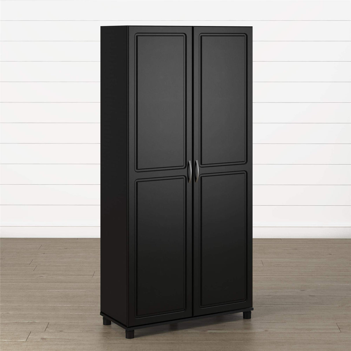 Systembuild Evolution Kendall 36" Utility Storage Cabinet, Black SystemBuild