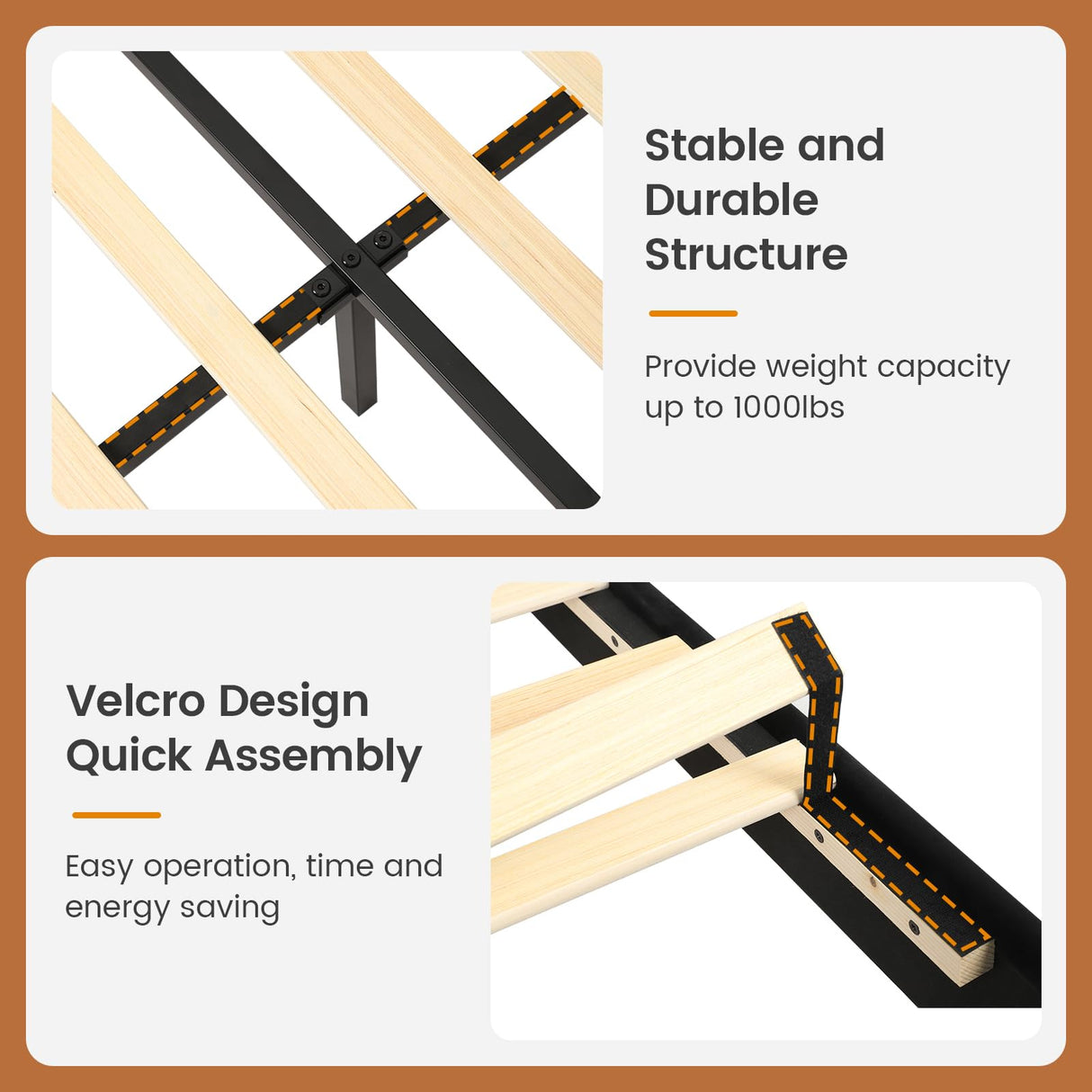 VIAGDO White Twin Bed Frames with LED Lights, Upholstered Platform Bed Frame Twin Size with Storage Headboard and Charging Station, LED Twin Bed Frame, No Box Spring Needed VIAGDO