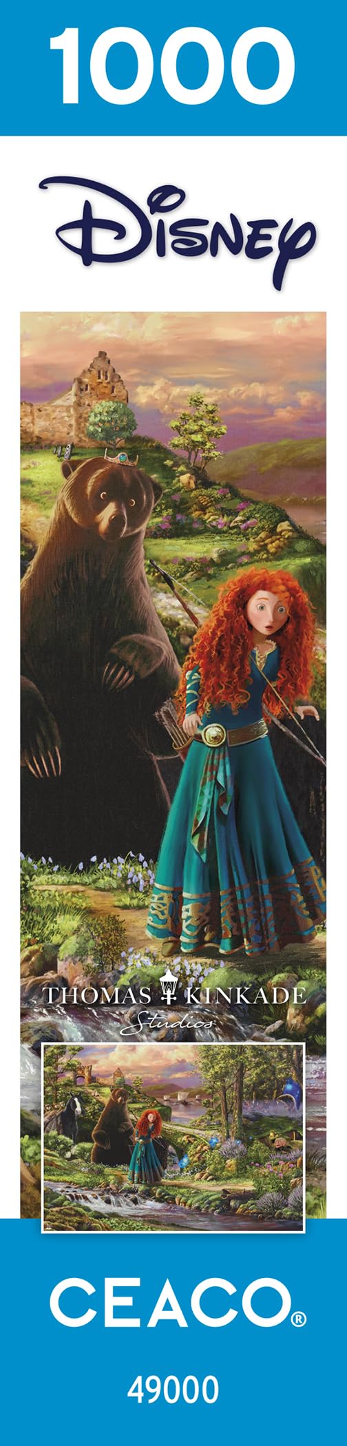 Ceaco - Disney - Pixar - Thomas Kinkade - Brave - 1000 Piece Jigsaw Puzzle for Adults - Challenging Puzzle Perfect for Game Nights Ceaco