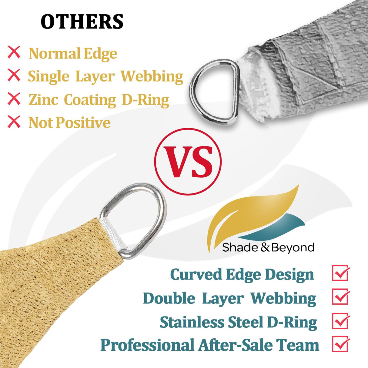 Shade&Beyond 10'x10' Sun Shade Sails Curved Canopy Square Sand 185GSM Shade Sail Permeable for Patio Deck Yard Backyard, (We Make Custom Size) Shade&Beyond