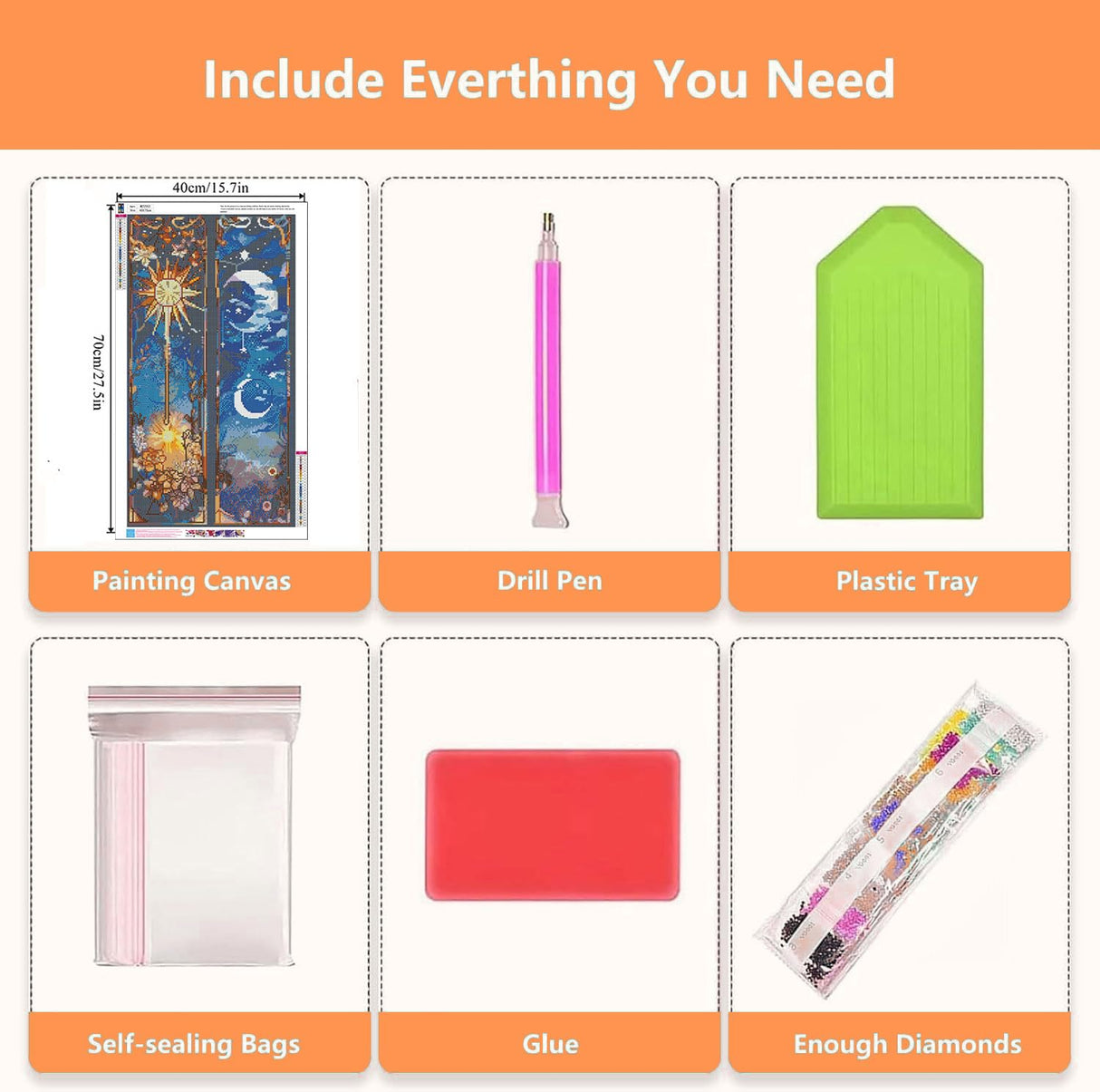 Large Diamond Art Kits for Adults - Sun and Moon Diamond Painting Kits for Adults, 5D Round Full Drill Moon Gem Art Paint by Diamonds Pictures DIY Crafts Kits 16x28inch Axquilon