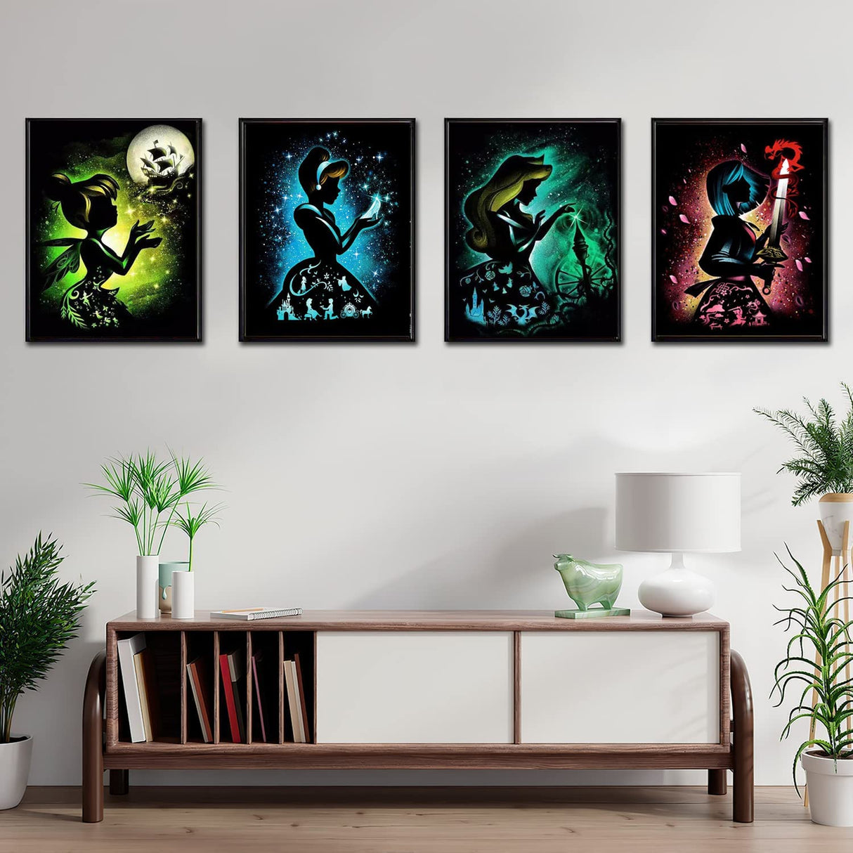 6 Sets Diamond Painting Kit, 5D Adult Diamond Art Circle Full Diamond Painting Kit, Diamond Digital Painting Kit, Gemstone Art Painting Kit, DIY Diamond Painting Beginner Kit (11.8x15.7 inches) GemZono