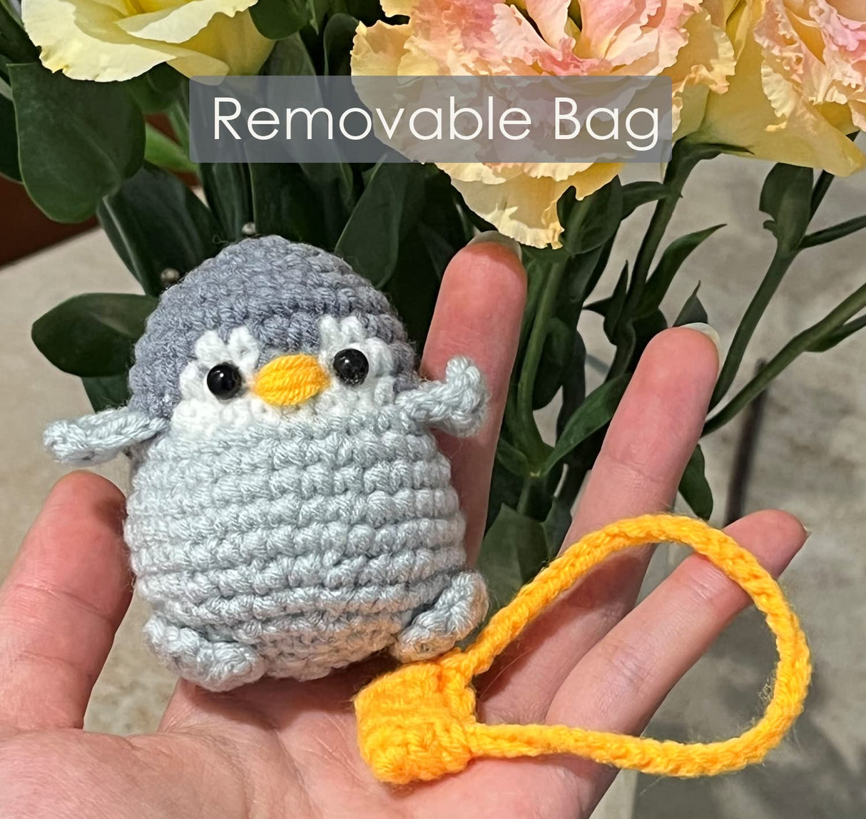 Weronique Penguin is a Challenging Crochet kit for Beginners, Step-by-Step Crochet Tutorial Help The Crafter to Easily Get Started, DIY Crochet Knitting Material Kit Included All The Necessary Tools Weronique