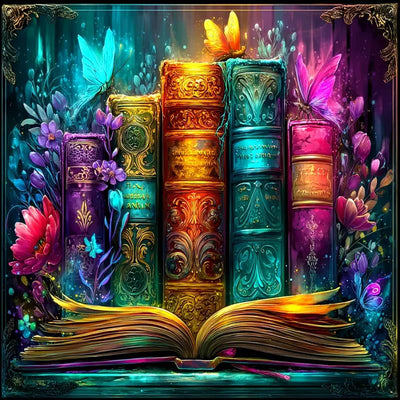 croshom Diamond Art Kits for Adults, Magic Book Diamond Painting Kits for Adults Beginners, 5D DIY Full Drill Diamonds Art Painting Kit Gem Craft for Adult Gifts, Home Wall Decor 14" x 14"