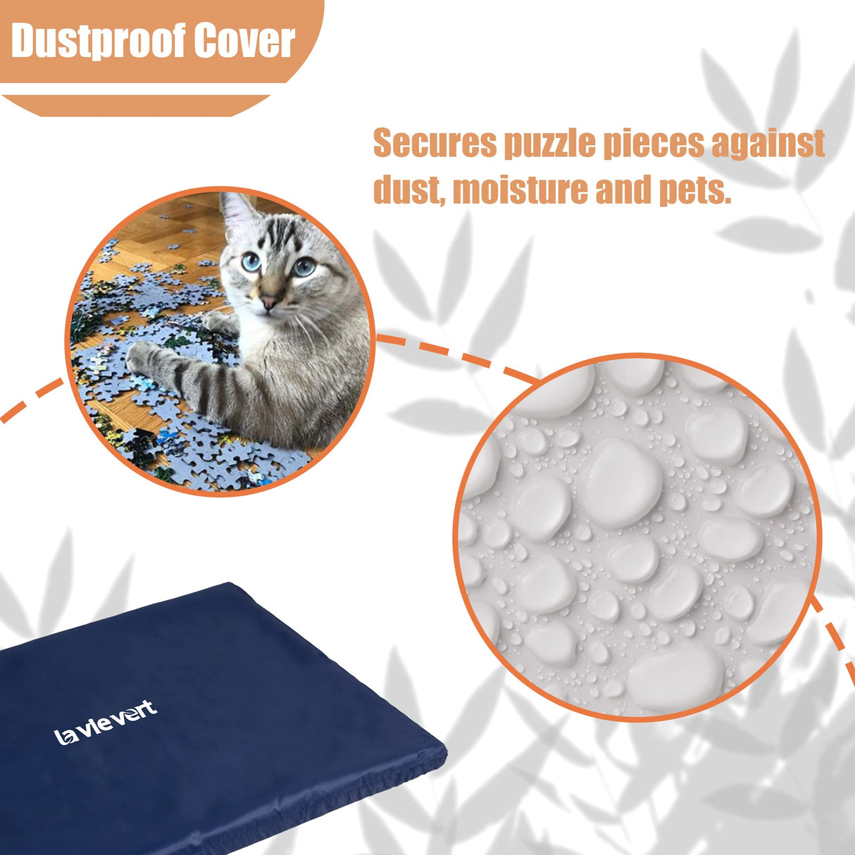 Lavievert 1500 Pieces Jigsaw Puzzle Board with 4 Drawers & Cover, Wooden Puzzle Plateau with Puzzle Mat Set and Smooth Surface, Portable Puzzle Table for Adults and Kids LAVIEVERT