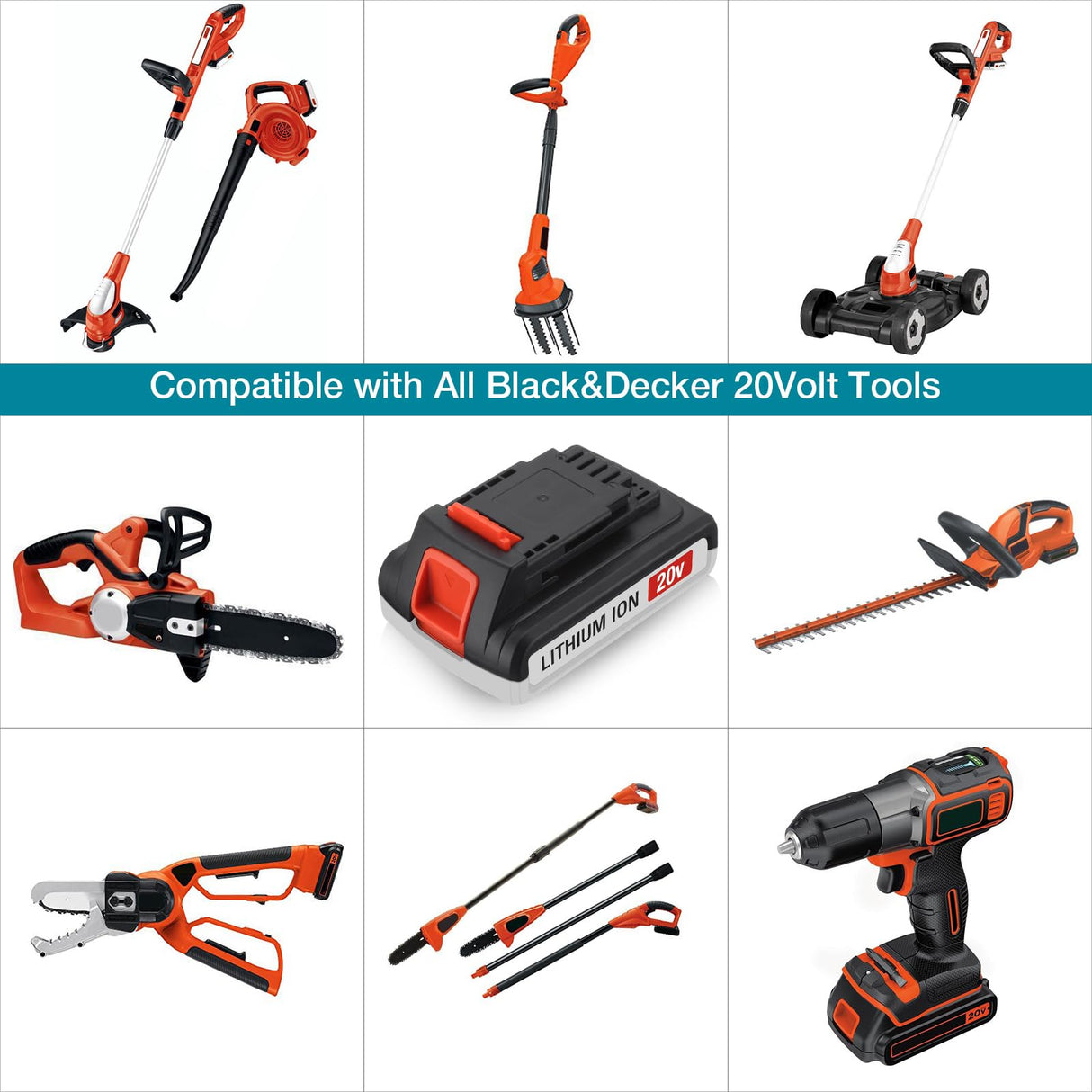 UTRBATT 3.6Ah 20V Replacement Battery Compatible with Black & Decker 20v Max LBXR20 LB20 LBX20 LBX4020 Extended Run Time Cordless Power Tools Series 2Pack UTRBATT