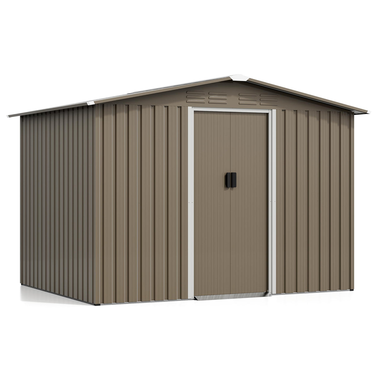 Kurapika Outdoor Storage Shed, 8x6FT Large Metal Tool House with Ventilation Opening and Lockable Sliding Door, for Garden, Patio, Backyard, Lawn Kurapika