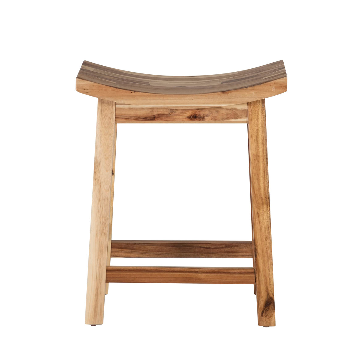 Powell Furniture Dale Saddle Bar Stool Natural Wood Powell