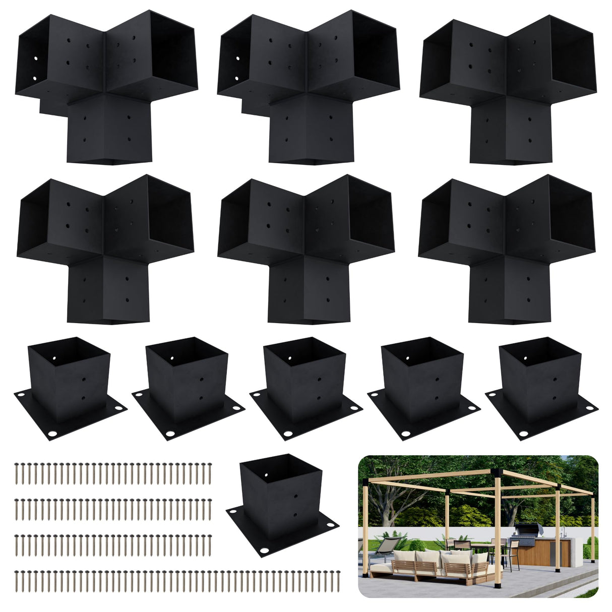 DIY Freestanding 20x12 Pergola Kit - Frame Only (Made in The USA with American Steel) Zen Pergolas