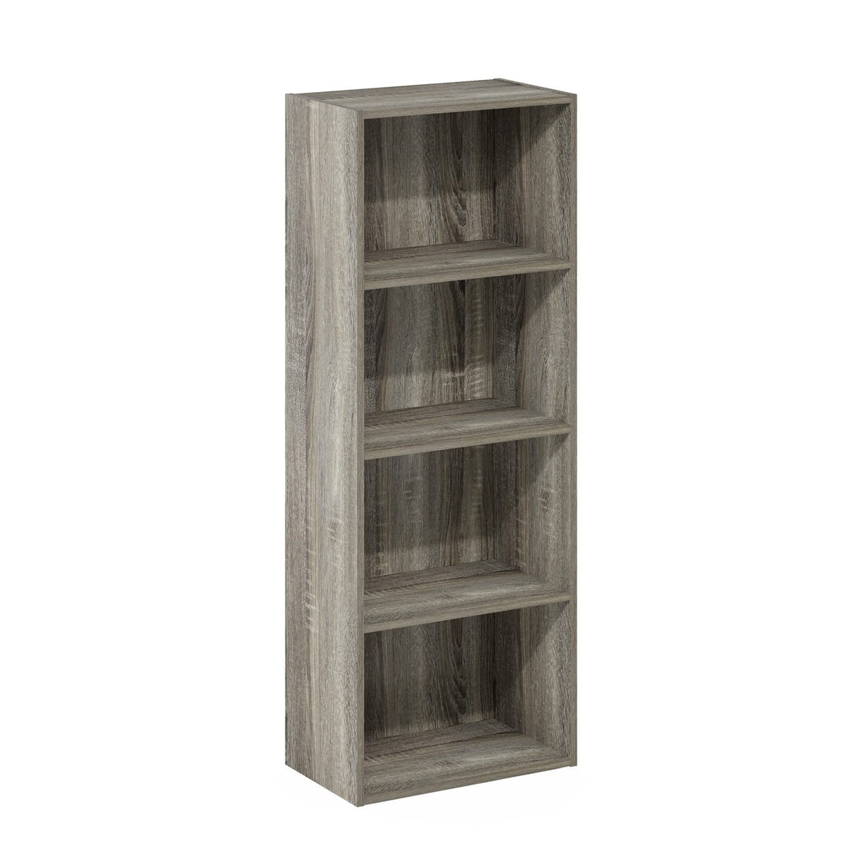 Furinno Luder 4-Tier Bookcase in French Oak - Stylish Storage Solution Furinno