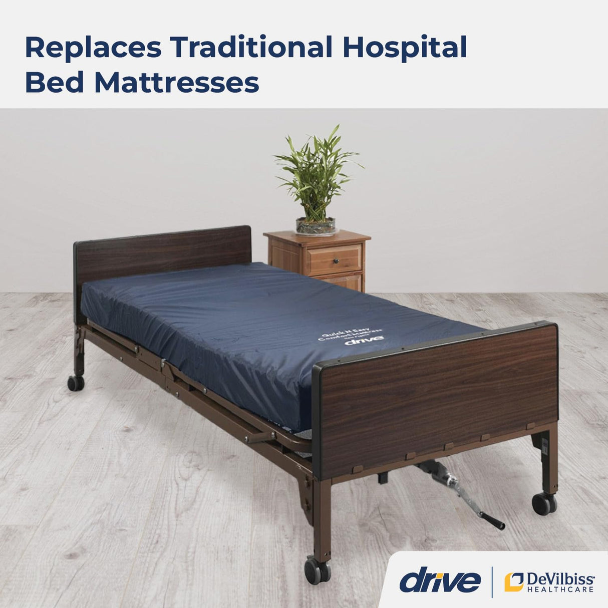 Drive Medical FoamQuick'n Easy Comfort Mattress, Blue Drive Medical