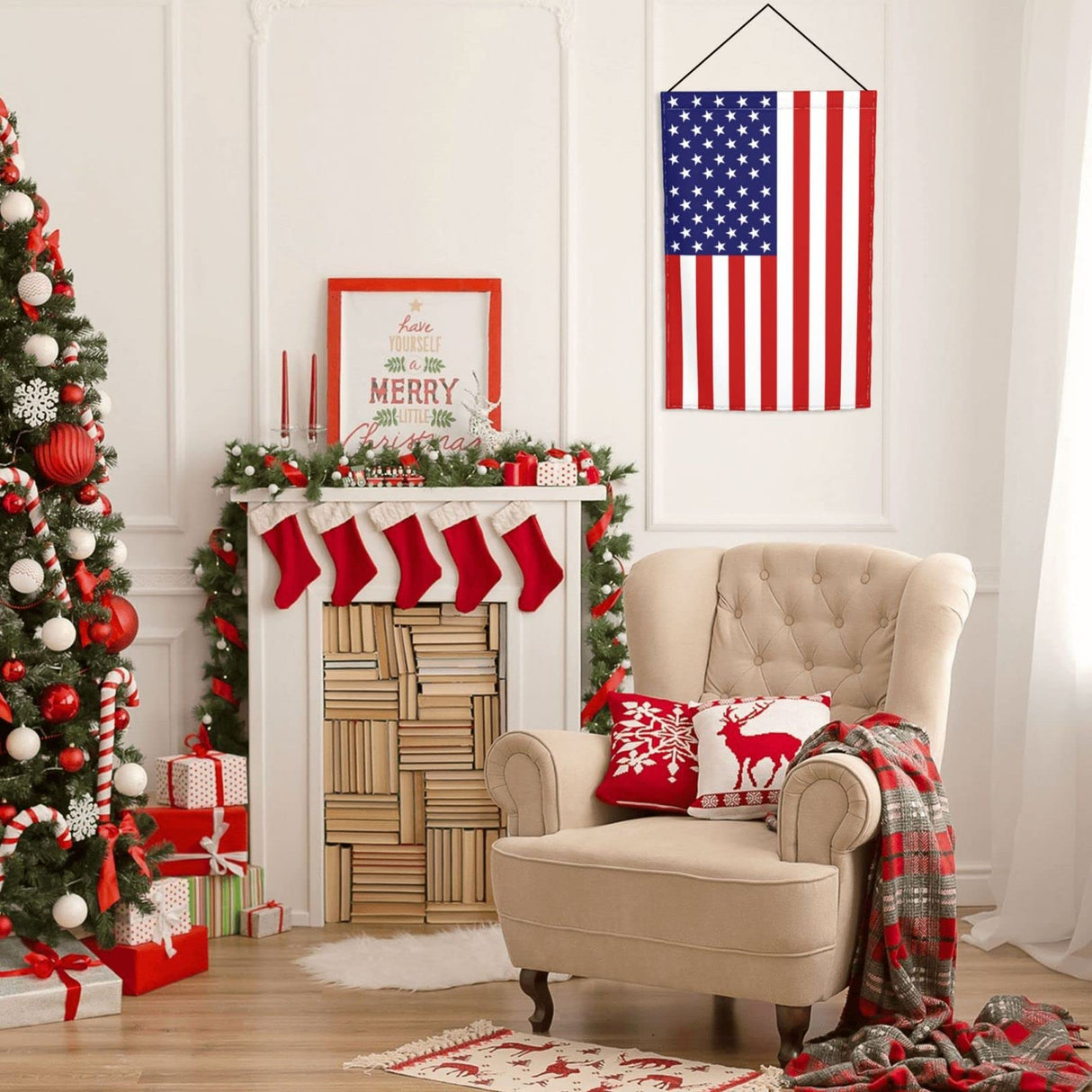 Outdoor 12x18 Inch Double Sided American Garden Flag American 4th of July Decorative Flag Fade Resistant Banner for Yard Lawn Home Decor DGFhk