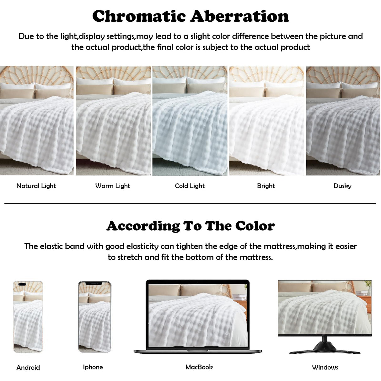 NEWCOSPLAY Throw Blanket for Couch White Super Soft Flannel Fleece 3D Bubble Lightweight Bed Blanket All Season Use (White, Throw(50"x60")) NEWCOSPLAY