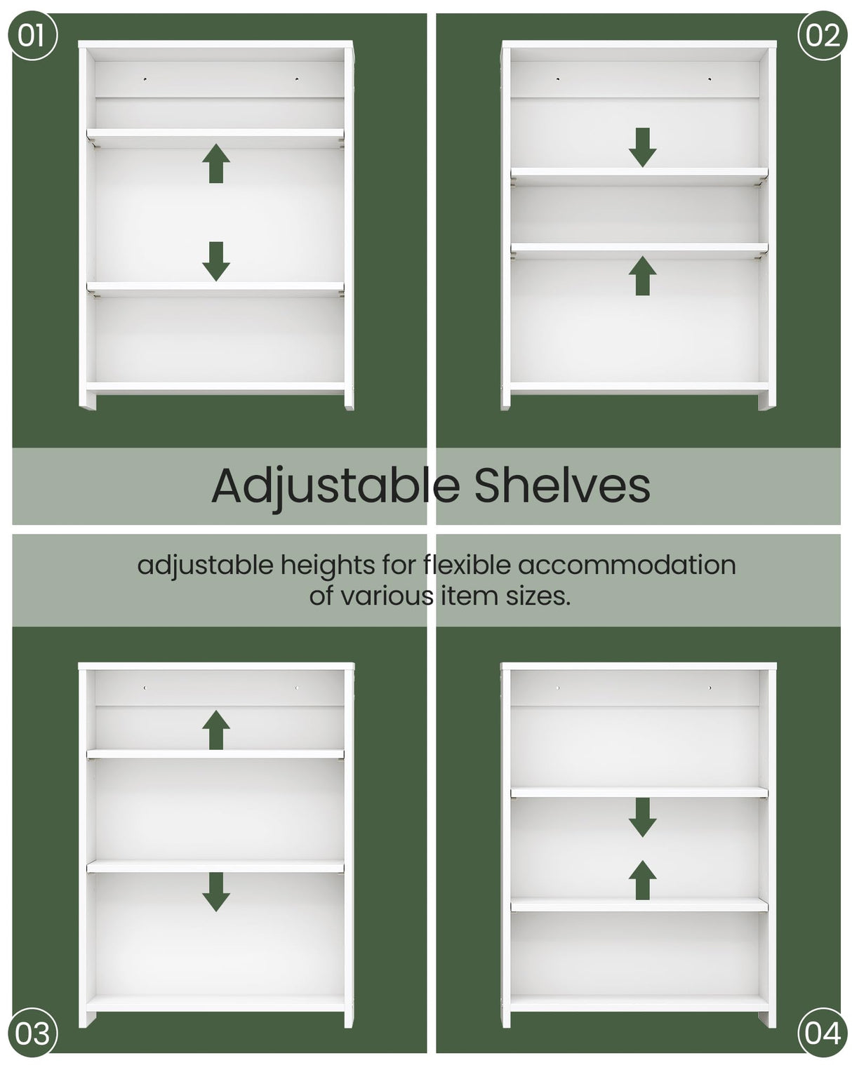 CHOEZON Wall-Mounted Bathroom Vanity with Mirror, Medicine Cabinet with Storage Function, Hanging Storage Cabinet, Adjustable Shelves, White CHOEZON