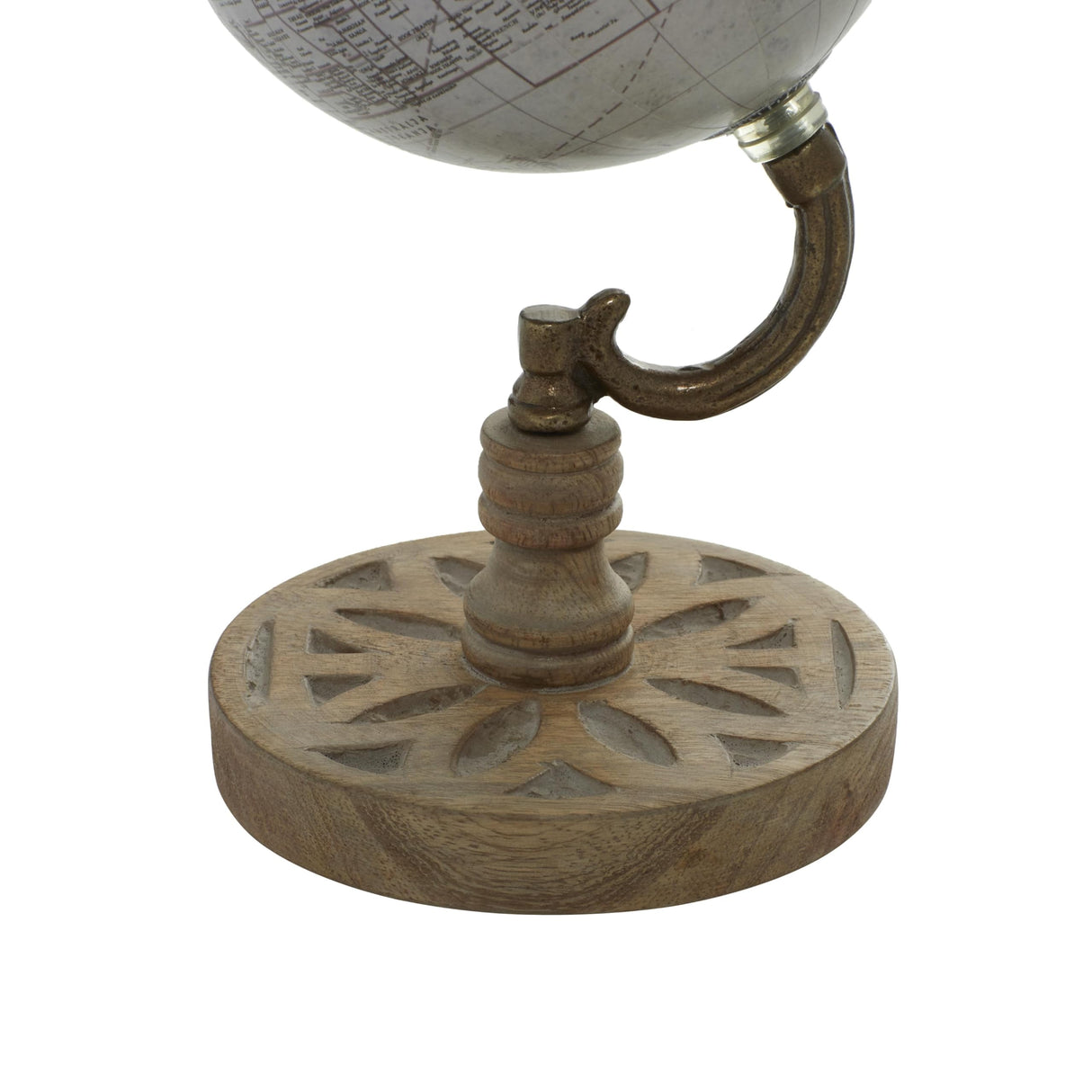 Deco 79 Wood Globe, 5" x 5" x 9", Beige Deco 79