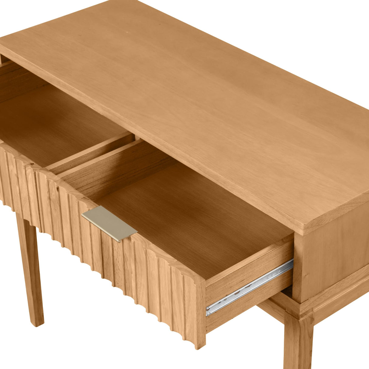 Nathan James Virgo Wood Accent Storage Console Sofa Table, for Entryway, Hallway or Living Room, 1, Warm Pine Nathan James