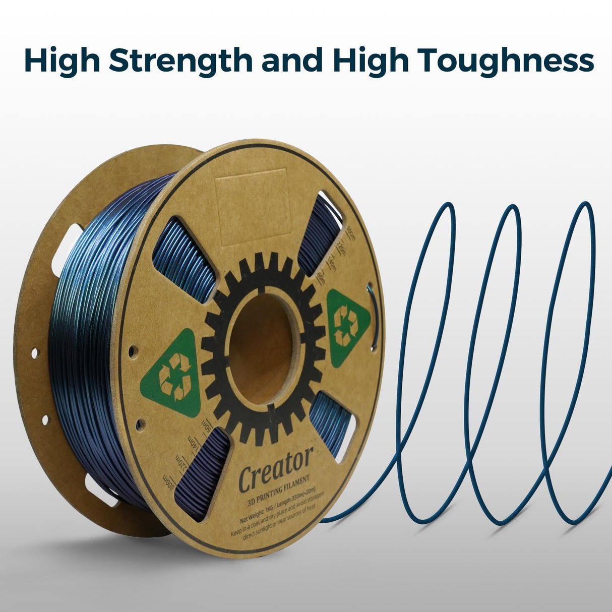 Creator PETG Filament 1.75mm, High Speed 3D Printer Filament 1KG for Max 500mm/s Fast Printing, Burnt Titanium Color Changing Filament, Tough Chameleon 3D Printing Filament (Burnt Titanium) Creator