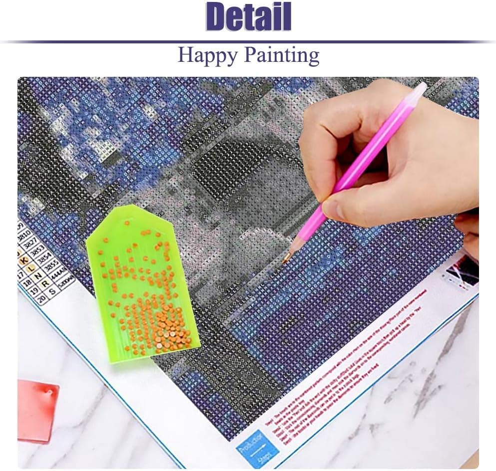 ijbnhd 5D Diamond Art Painting Castle, Large Diamond Painting Kits for Adults, DIY Starry Sky Full Drill Round Gem Art Painting for Crafts Home Wall Decor Gift 16X28inch ijbnhd