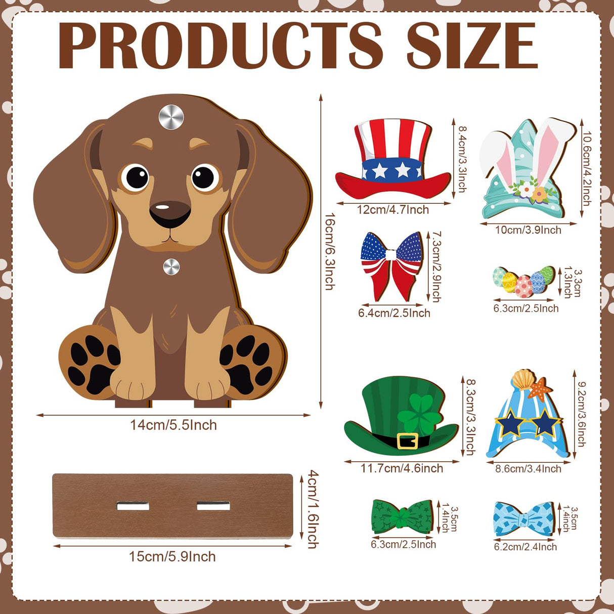 Anglechic 42 Pcs Interchangeable Christmas Dog Holiday Decor Seasonal Sign Fall Thanksgiving Tiered Tray Decoration Farmhouse Rustic Wooden Home Office Classroom Desk Accessories Welcome Ornament Gift Anglechic