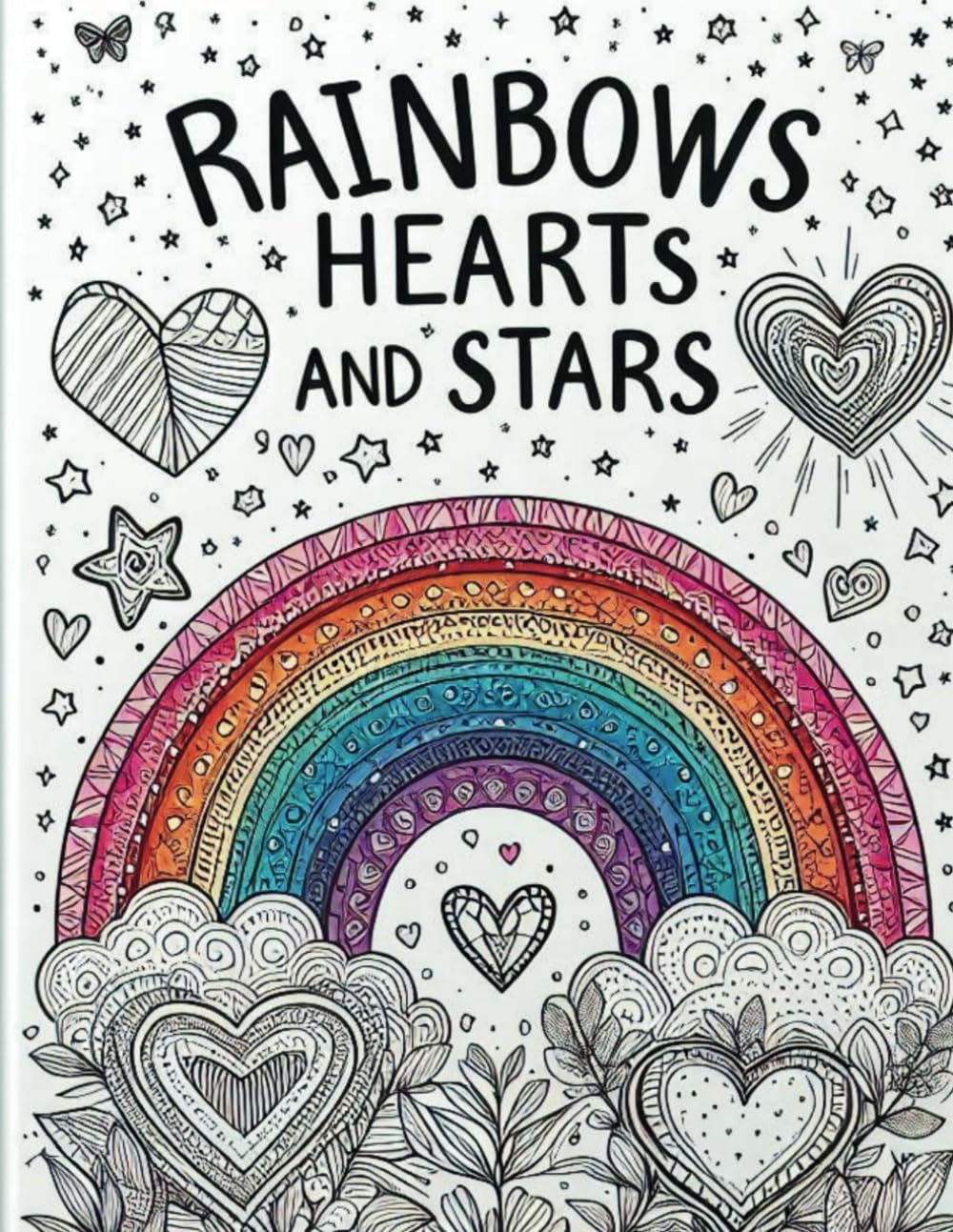 Rainbows, Hearts, and Stars Coloring Book (Coloring Book Collection) Majosta