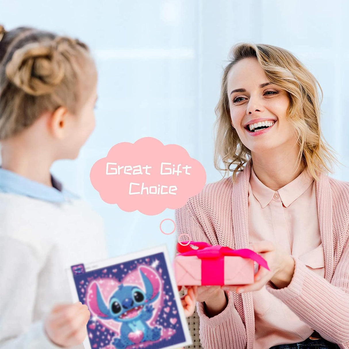 Gearock 4 Pack Diamond Art Painting Kits, Easy DIY Cute Heart Big Gem Kits for Beginners Cartoon Lovers Halloween Christmas Birthday Gifts Gearock