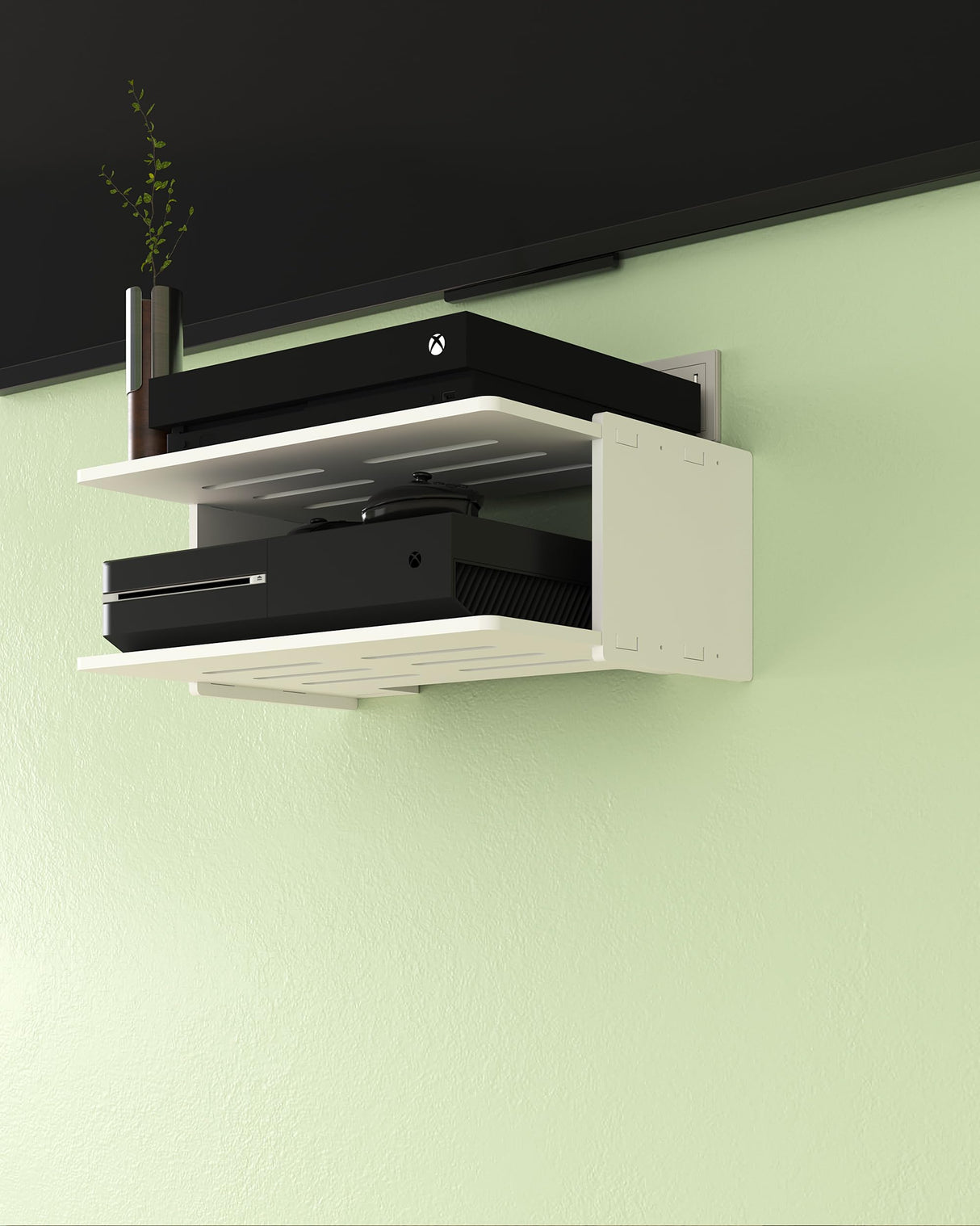 AREAJD Floating Under TV Game Shelf Stand for Xbox Series S/X, Projector/Router/Entertainment Center, Projector Holder Accessories AREAJD