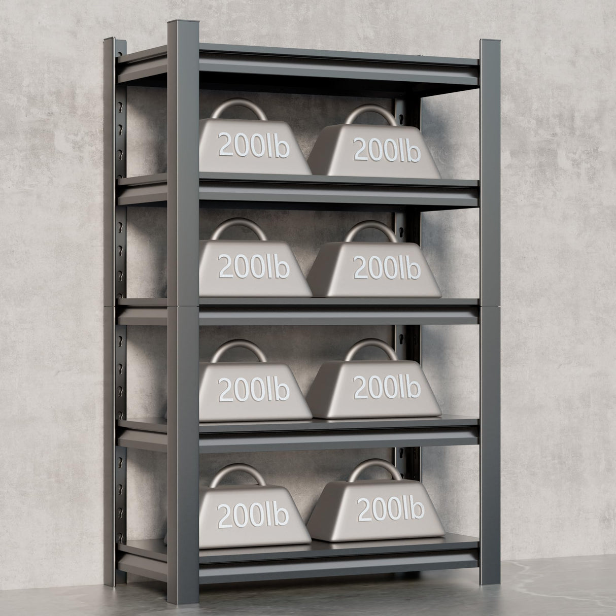 Hzdbhd Garage Shelving – 5-Tier Heavy Duty Metal Storage Shelf, Adjustable, 40" W x 16" D x 78" H, Perfect for Basement, Warehouse, Pantry, Closet Hzdbhd