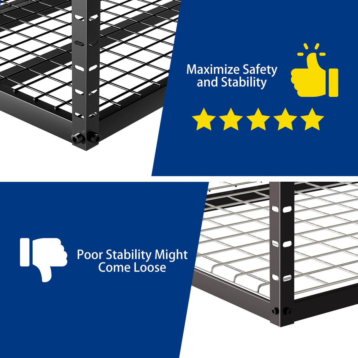 4x8 Overhead Garage Storage Rack with 4 Extra Hooks – Adjustable Heavy-Duty Garage Ceiling Storage Racks (22"-40"), Holds 600 lbs, 22 lbs per Hook, Steel Hanging Organizer for Tools, Bins & Bikes Keelian