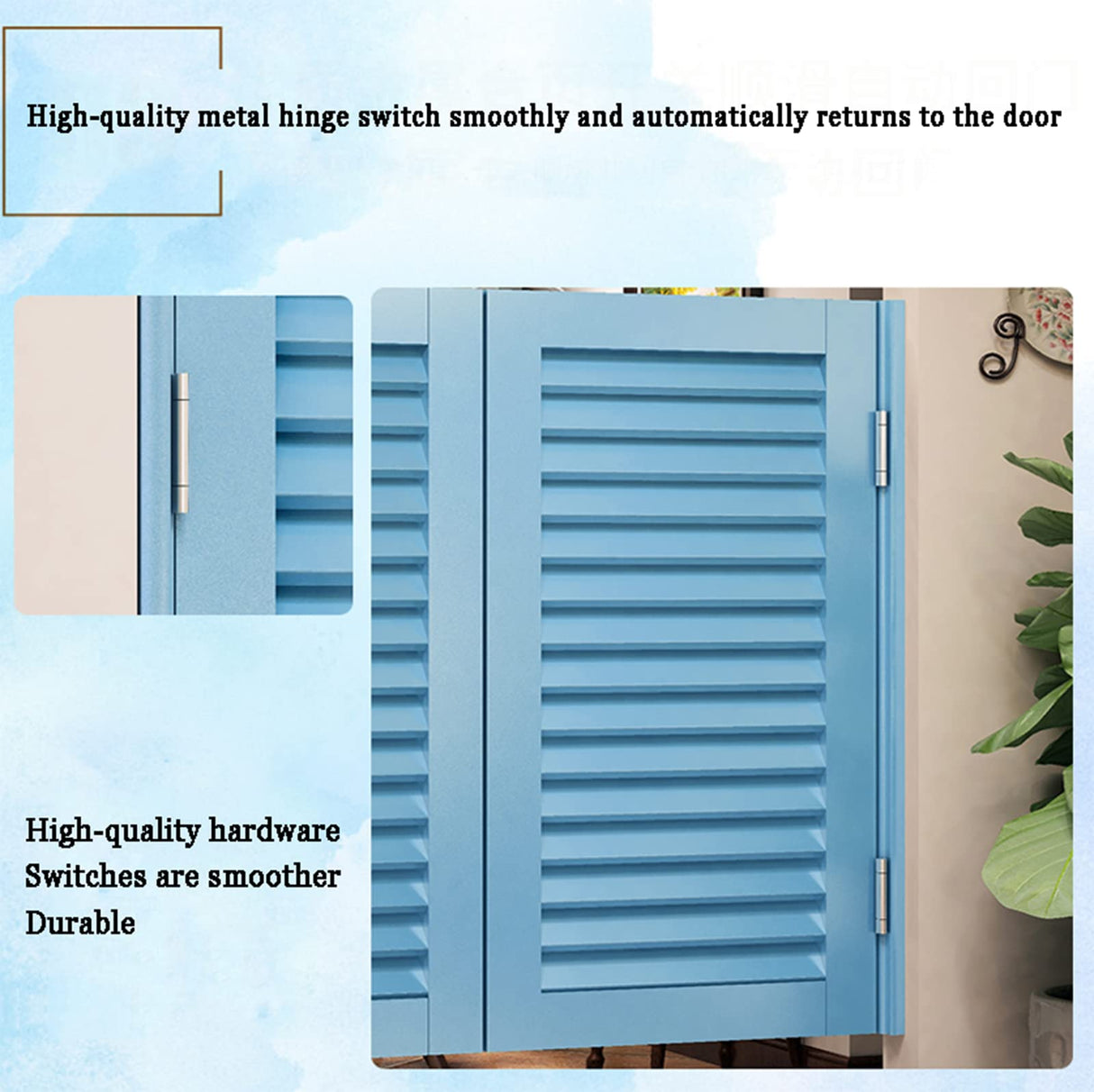 Interior Solid Wood Swing Door,Swinging Doors Cafe Doors,Saloon Cafe Doors, Indoor Premade Louvered Saloon Swing Door, Auto Close, for Bar Kitchen Stairs, Customizable,A,W75xH90cm(29.5x35in) ZXCVBAS